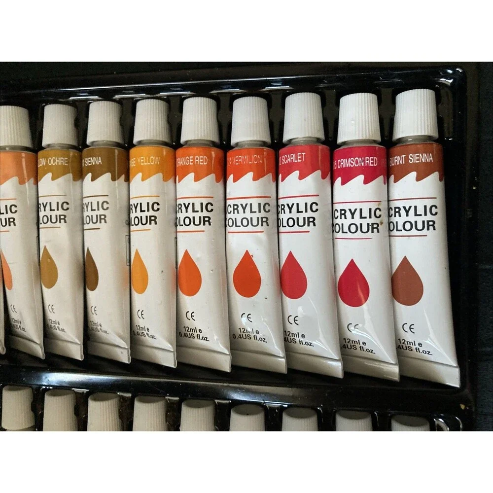 TBC The Best Crafts 24 Tubes of 4 Oz Premium Acrylic Paint Set ~NEW